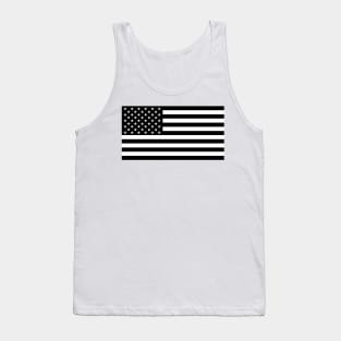 Black and White American Flag T Shirt Tank Top